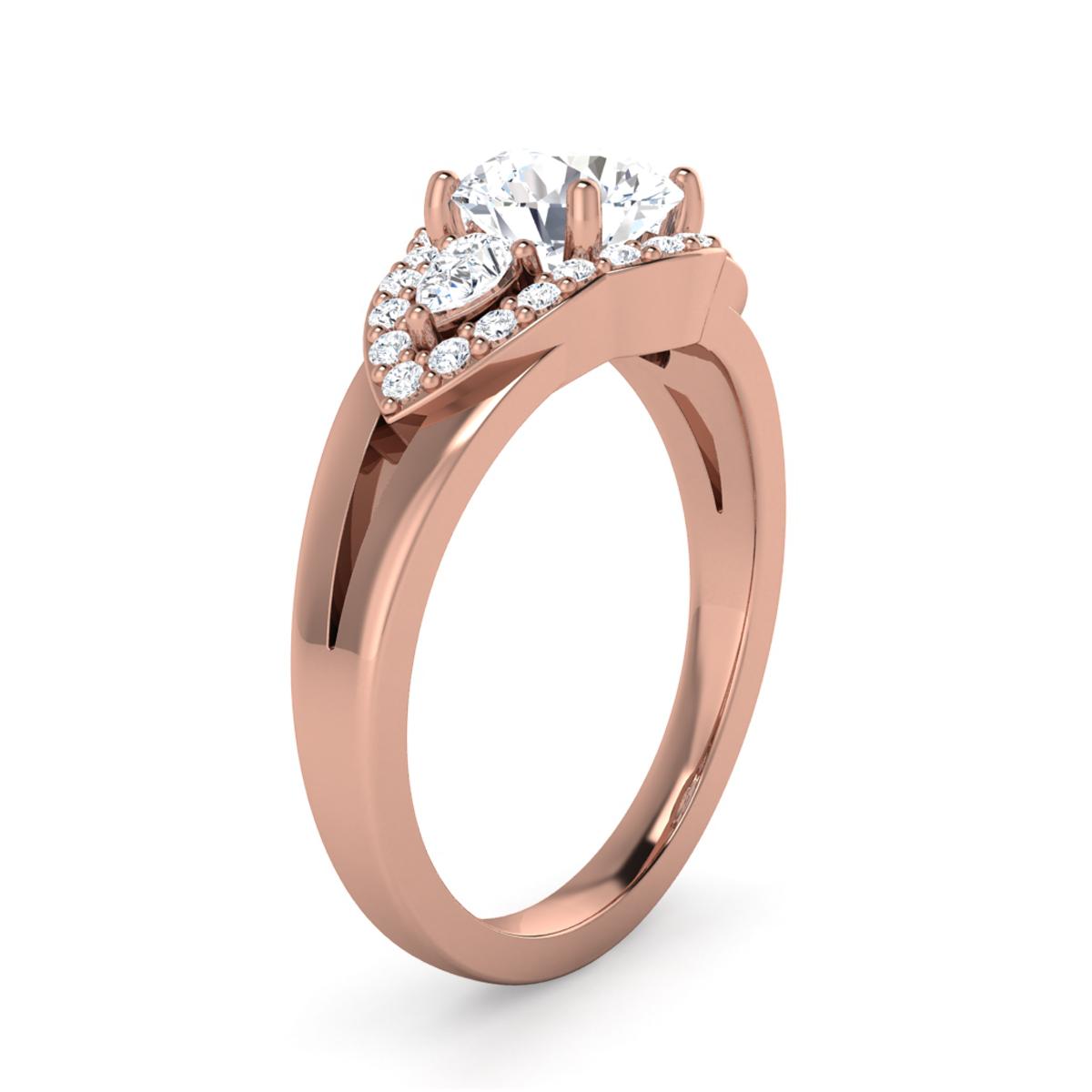 Snow in 18k Rose Gold — view 3