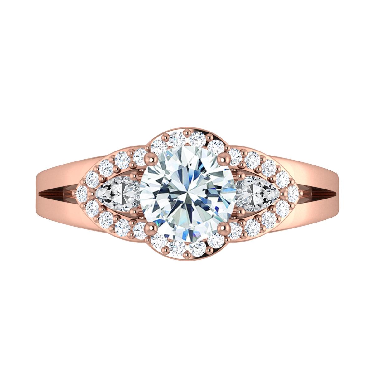 Snow in 18k Rose Gold — view 5