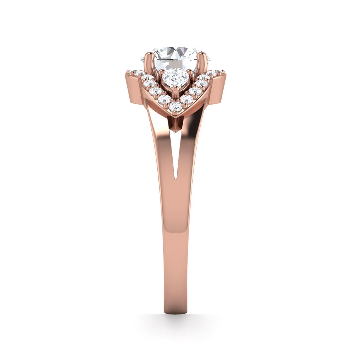 Snow in 18k Rose Gold — view 4