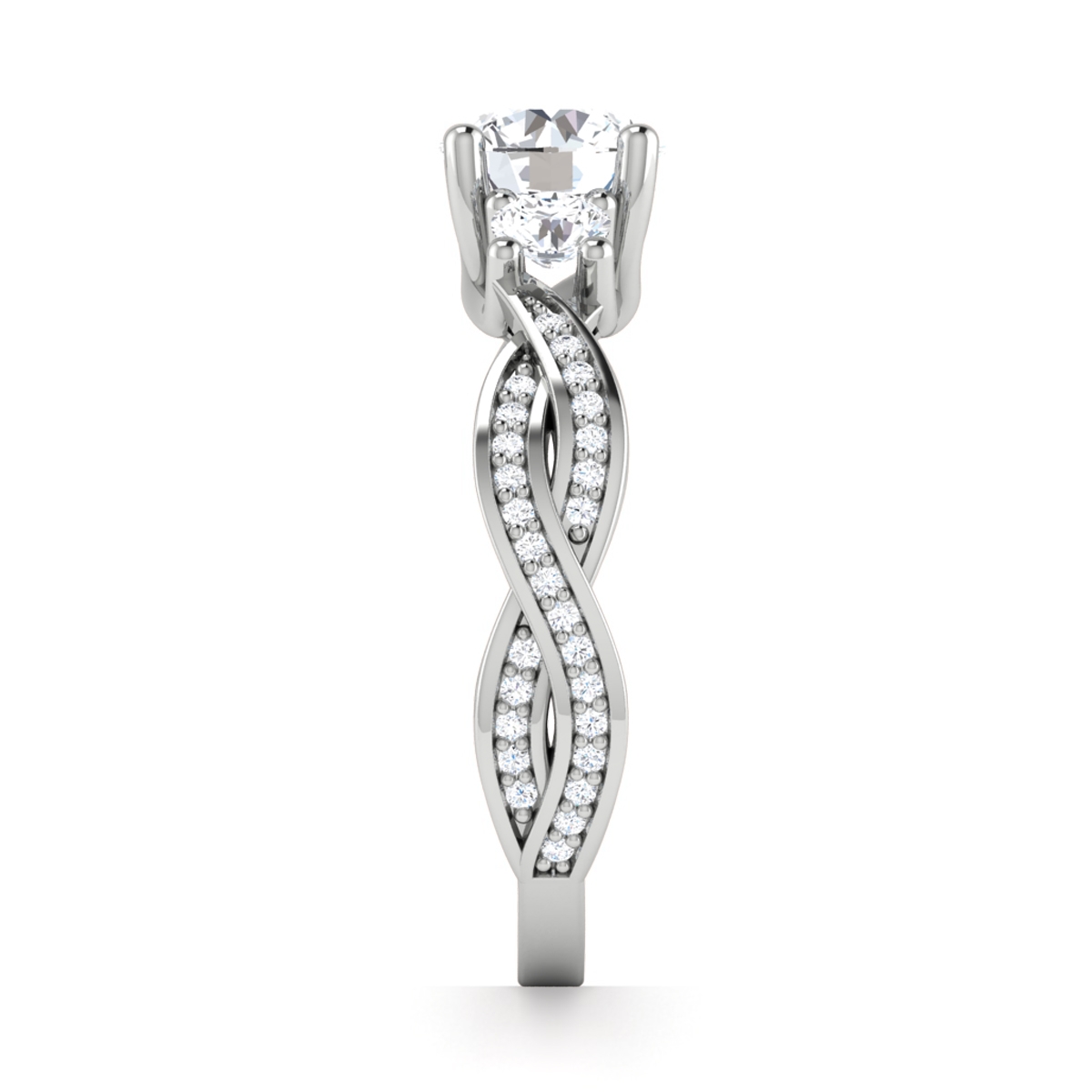 Tegan in 18k White Gold — view 4