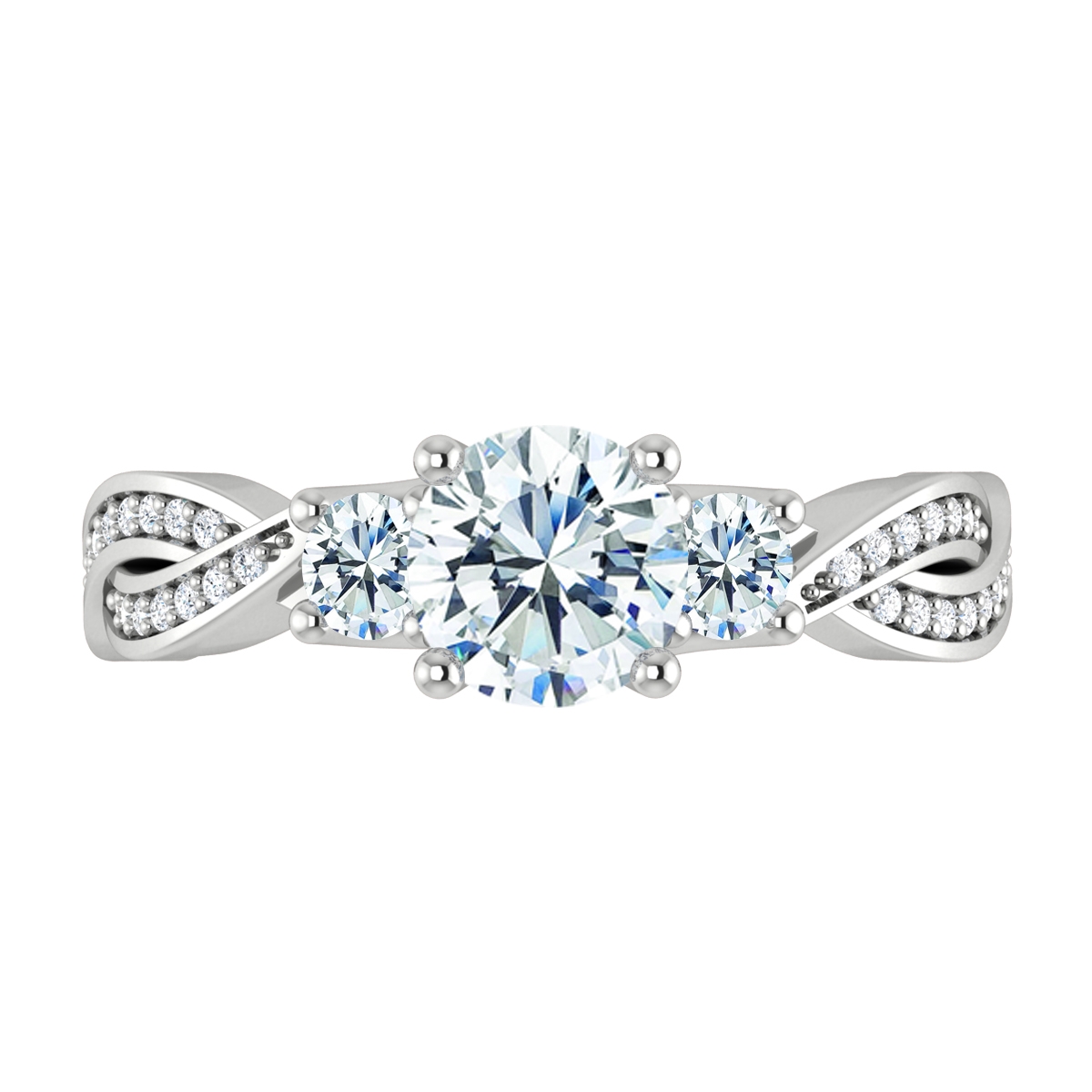Tegan in 18k White Gold — view 5