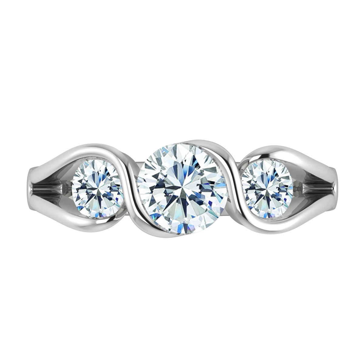 Xia in 18k White Gold — view 5