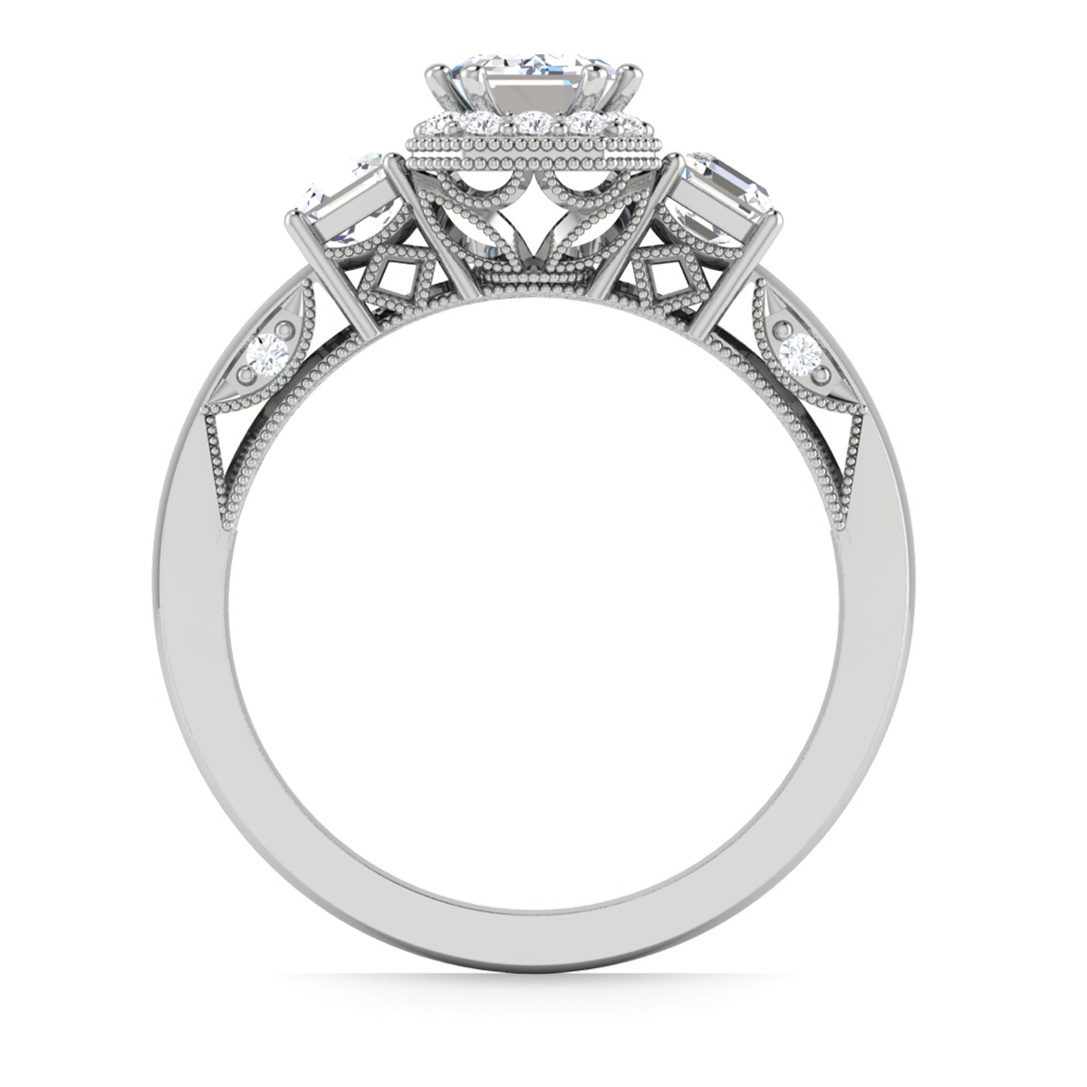Zara in 18k White Gold — view 2