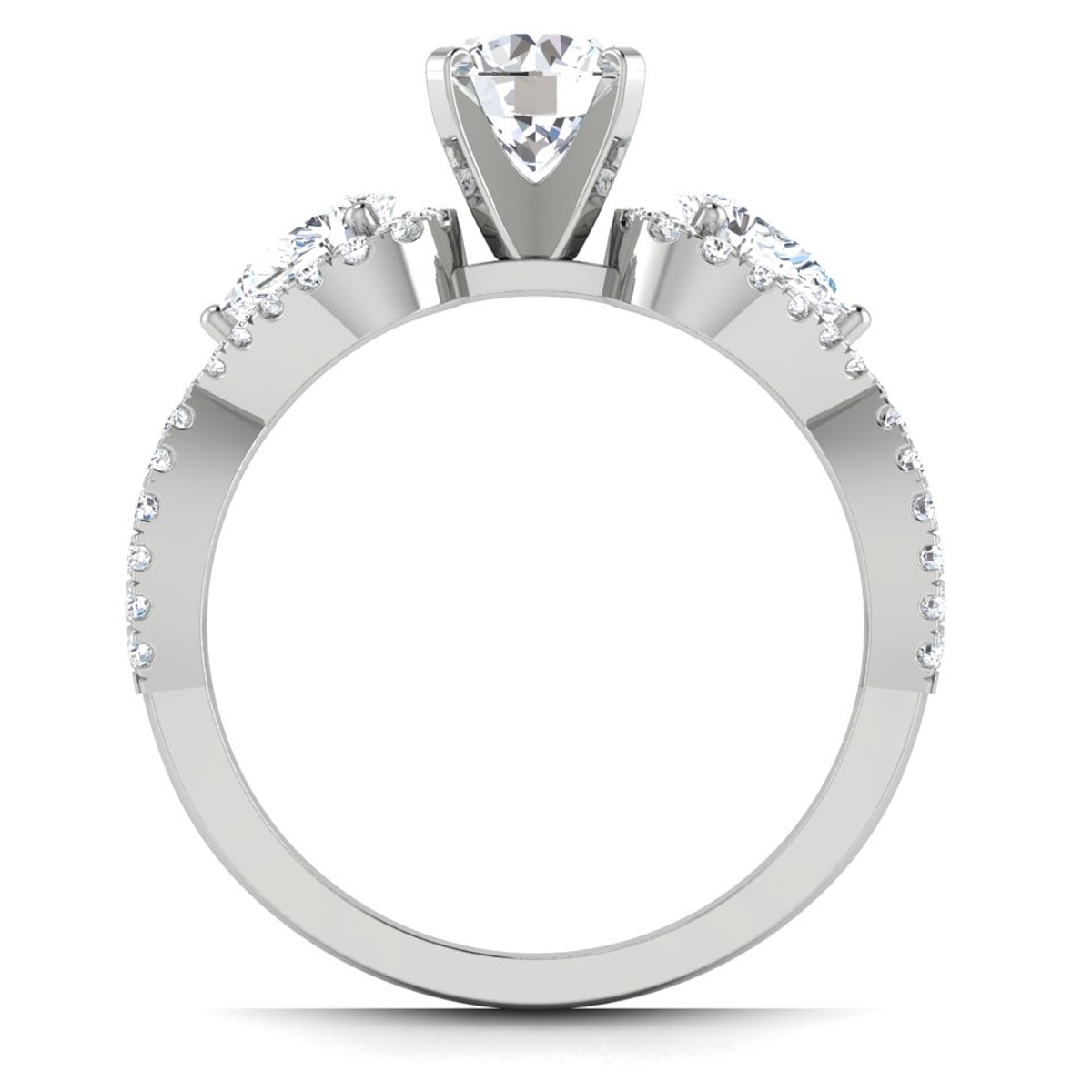 Zoe in 18k White Gold — view 2