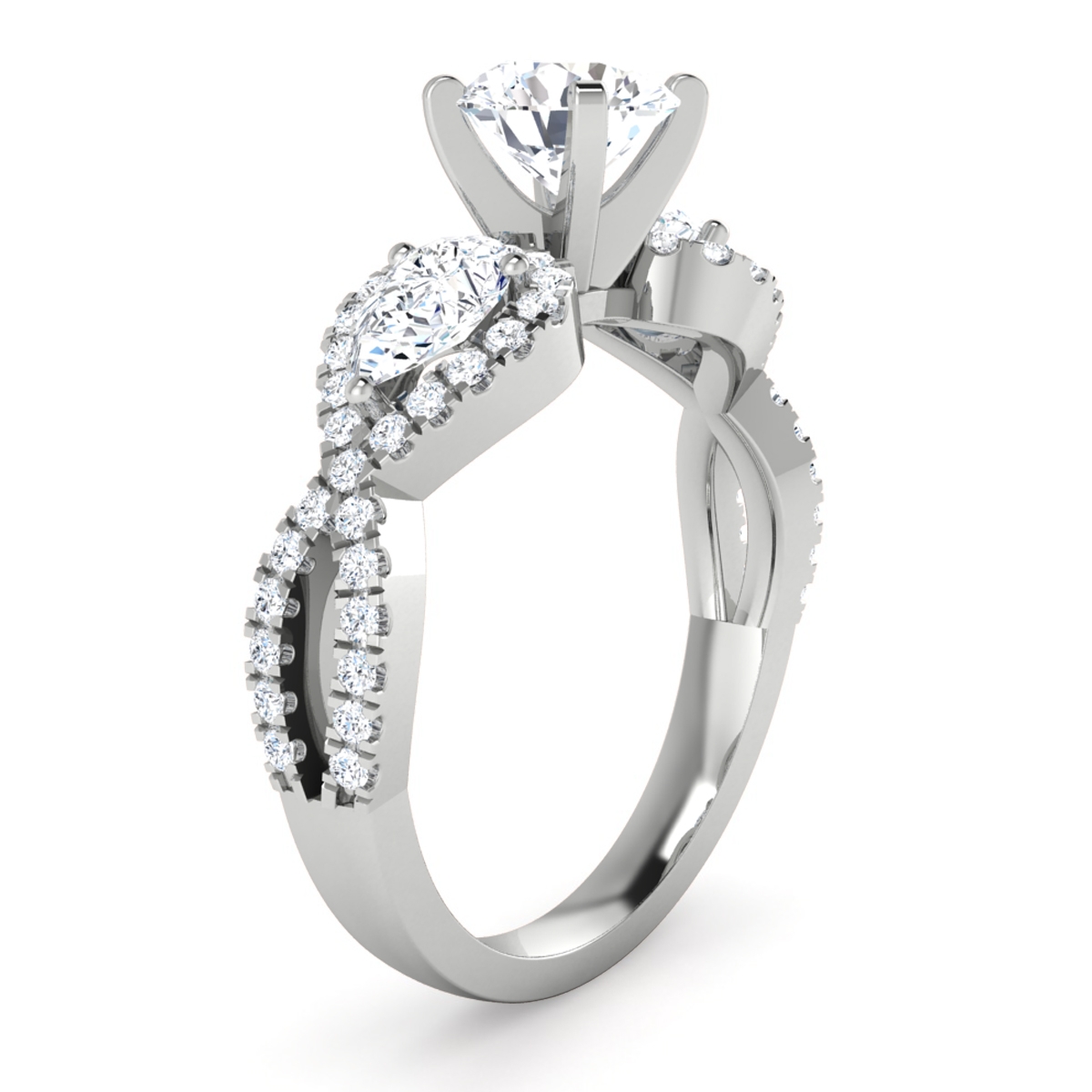 Zoe in 18k White Gold — view 3