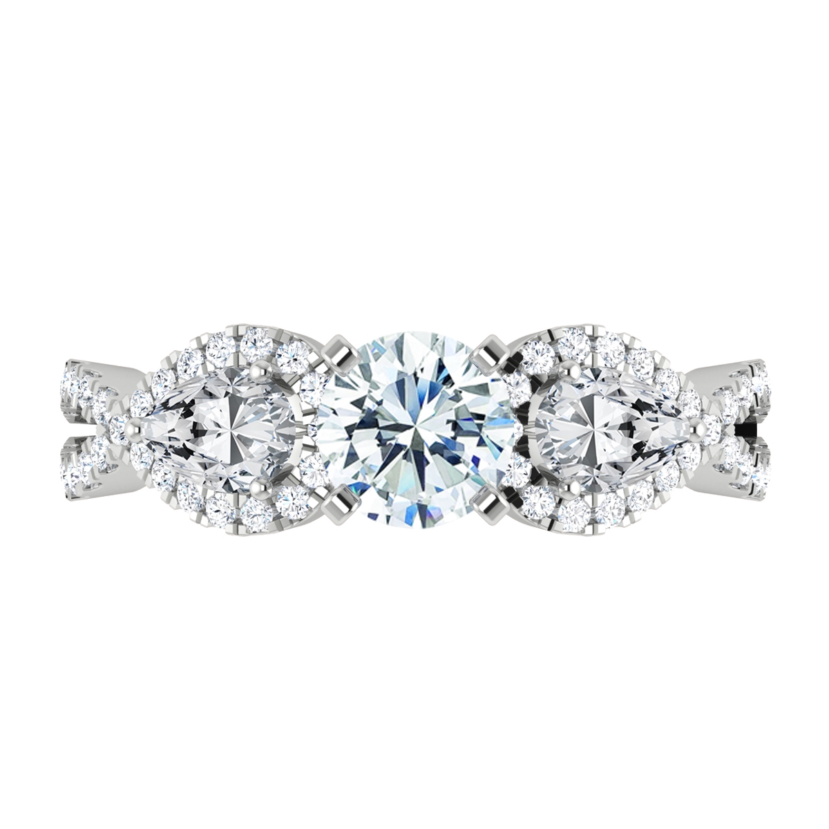 Zoe in 18k White Gold — view 5
