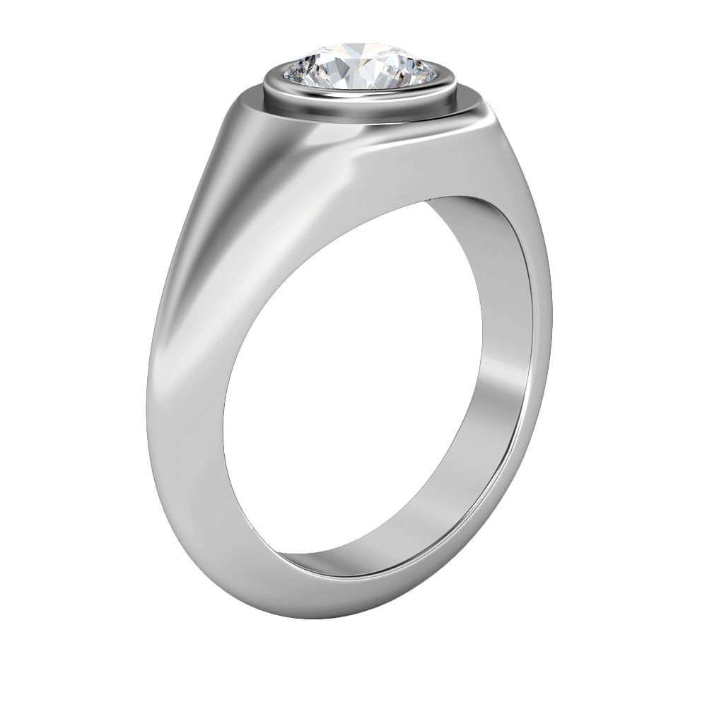 John in 18k White Gold — view 3