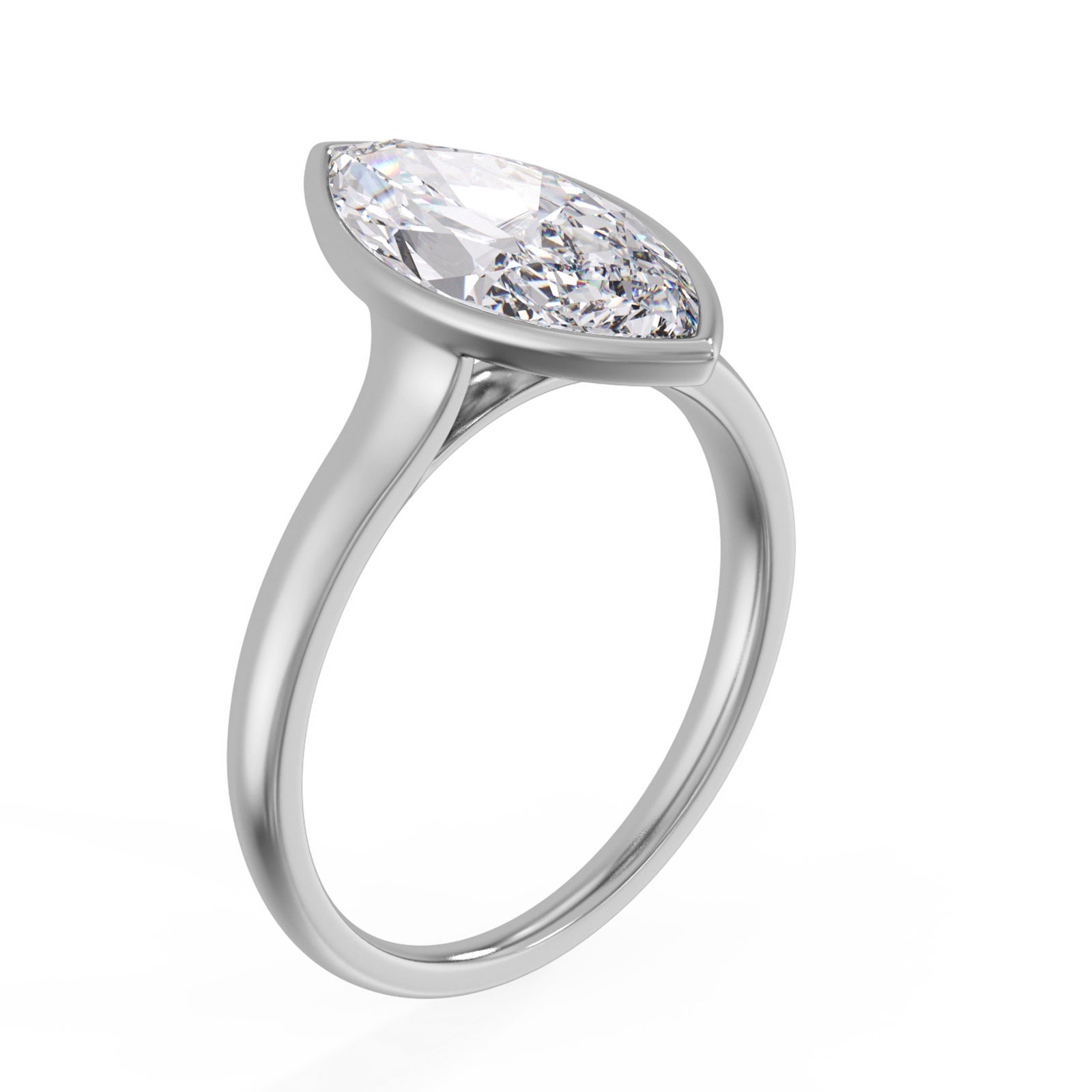 Jenelle in 18k White Gold — view 2