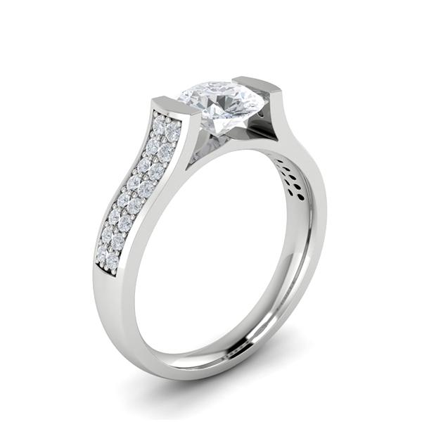 Esmay in 18k White Gold — view 3