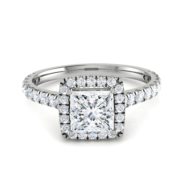 Ruby in 18k White Gold