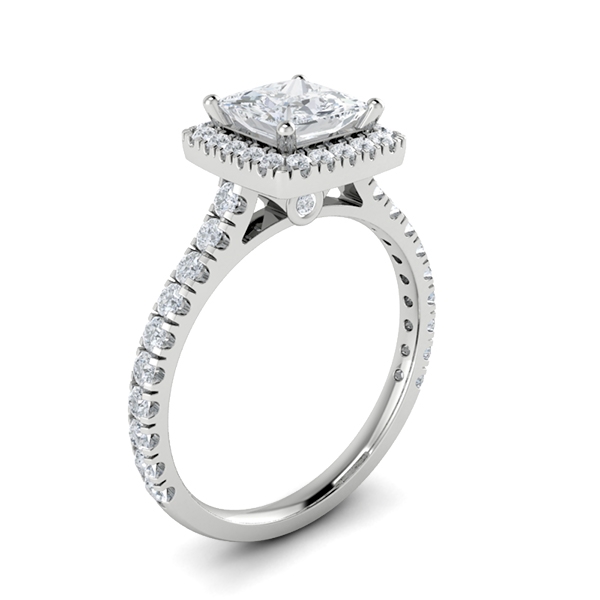 Ruby in 18k White Gold — view 3