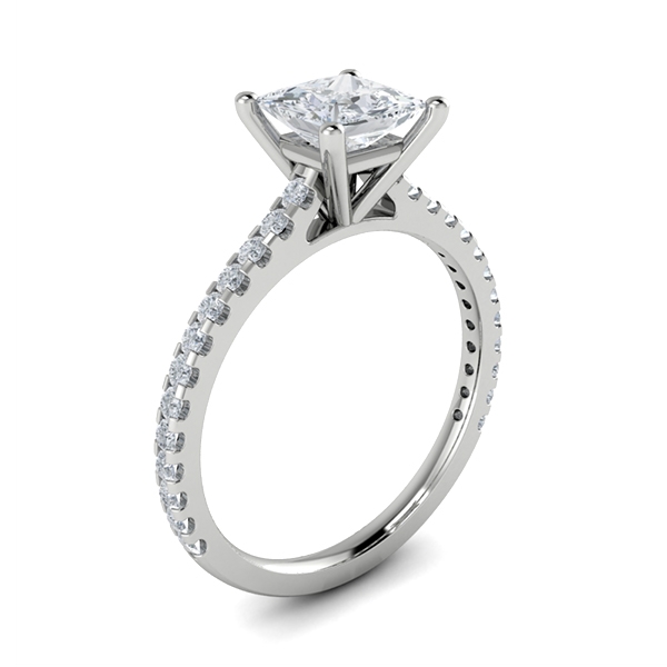 Belle in 18k White Gold — view 3