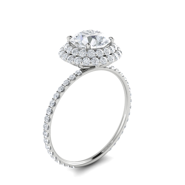July in 18k White Gold — view 3