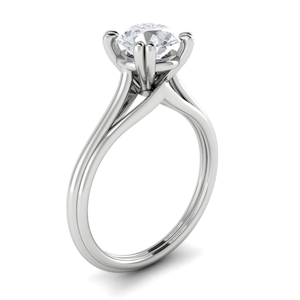 Princess in 18k White Gold — view 3