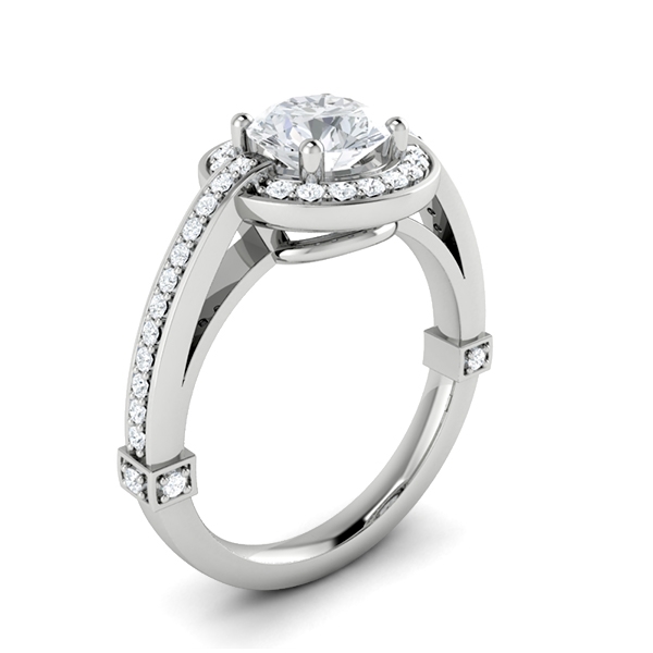 Ashia in 18k White Gold — view 3