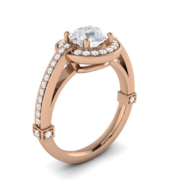 Ashia in 18k Rose Gold — view 3
