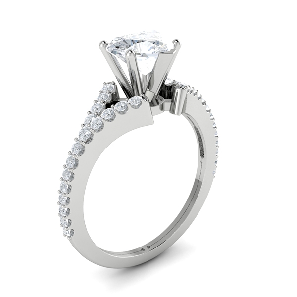 Emily in 18k White Gold — view 3