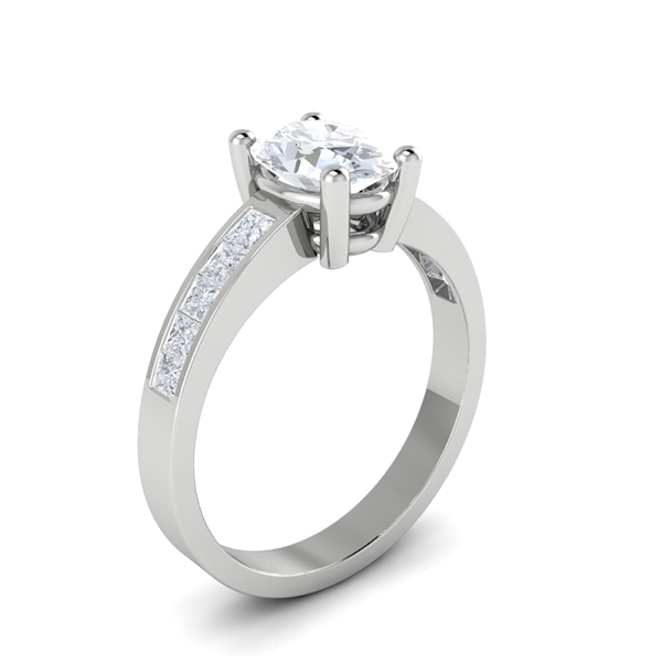 Lucia in 18k White Gold — view 3