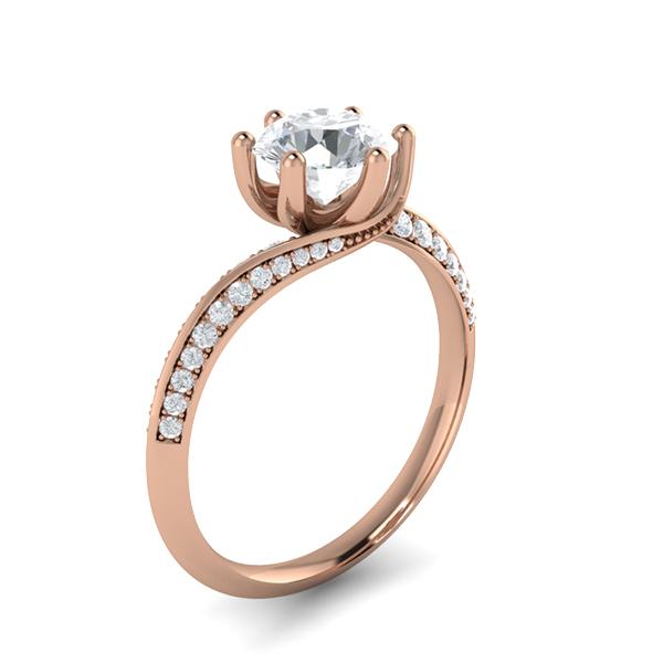Brenda in 18k Rose Gold — view 3