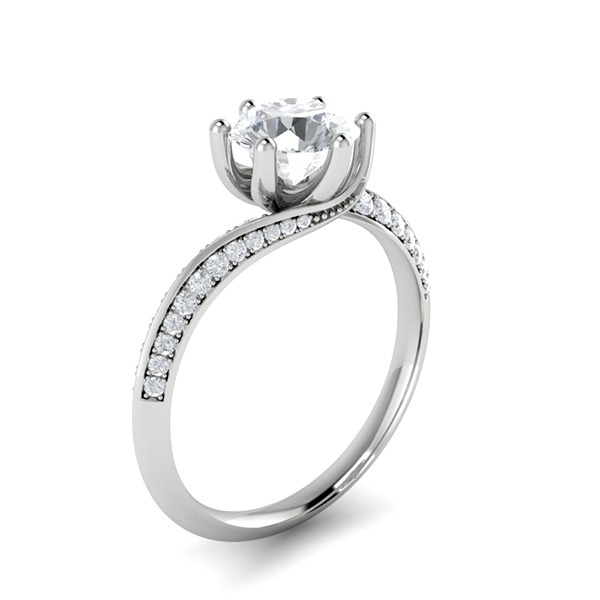 Brenda in 18k White Gold — view 3