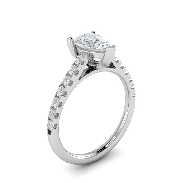Preslie in 18k White Gold — view 3