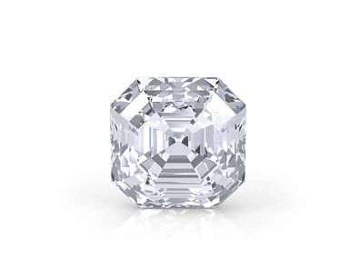 Asscher diamond 360-degree rotation