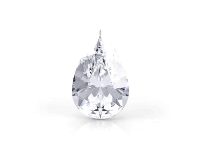 Pear diamond 360-degree rotation