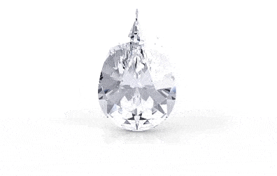 Pear cut diamond