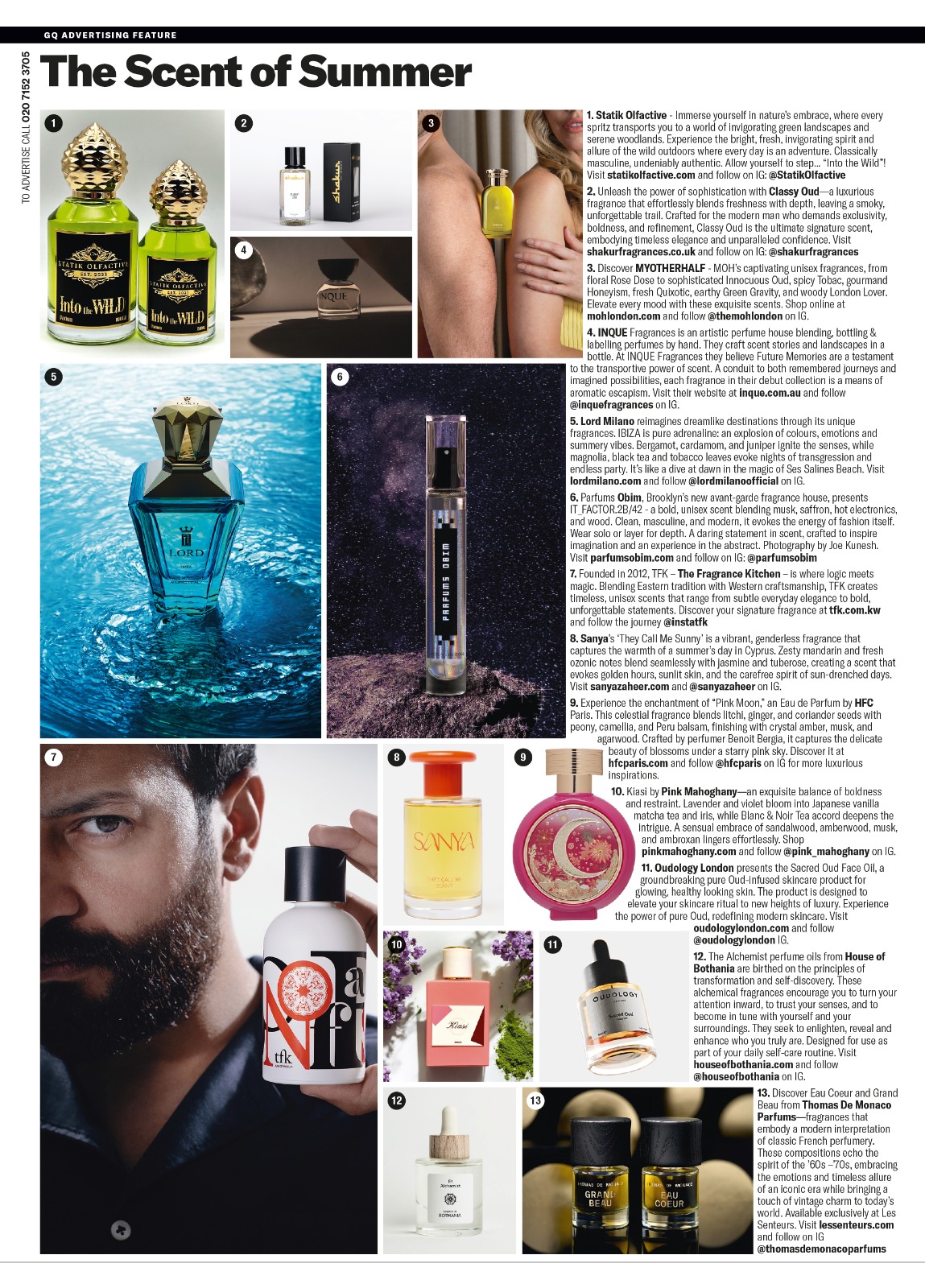 MOH London featured in GQ June 2025 — The Scent of Summer