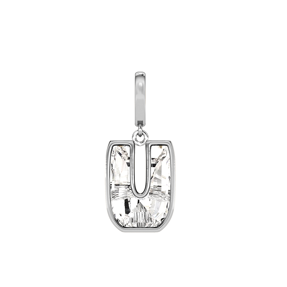 U Letter Alphabet Charm