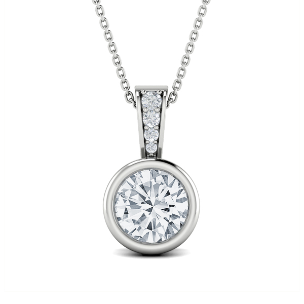 Clover Round Diamond Pendant