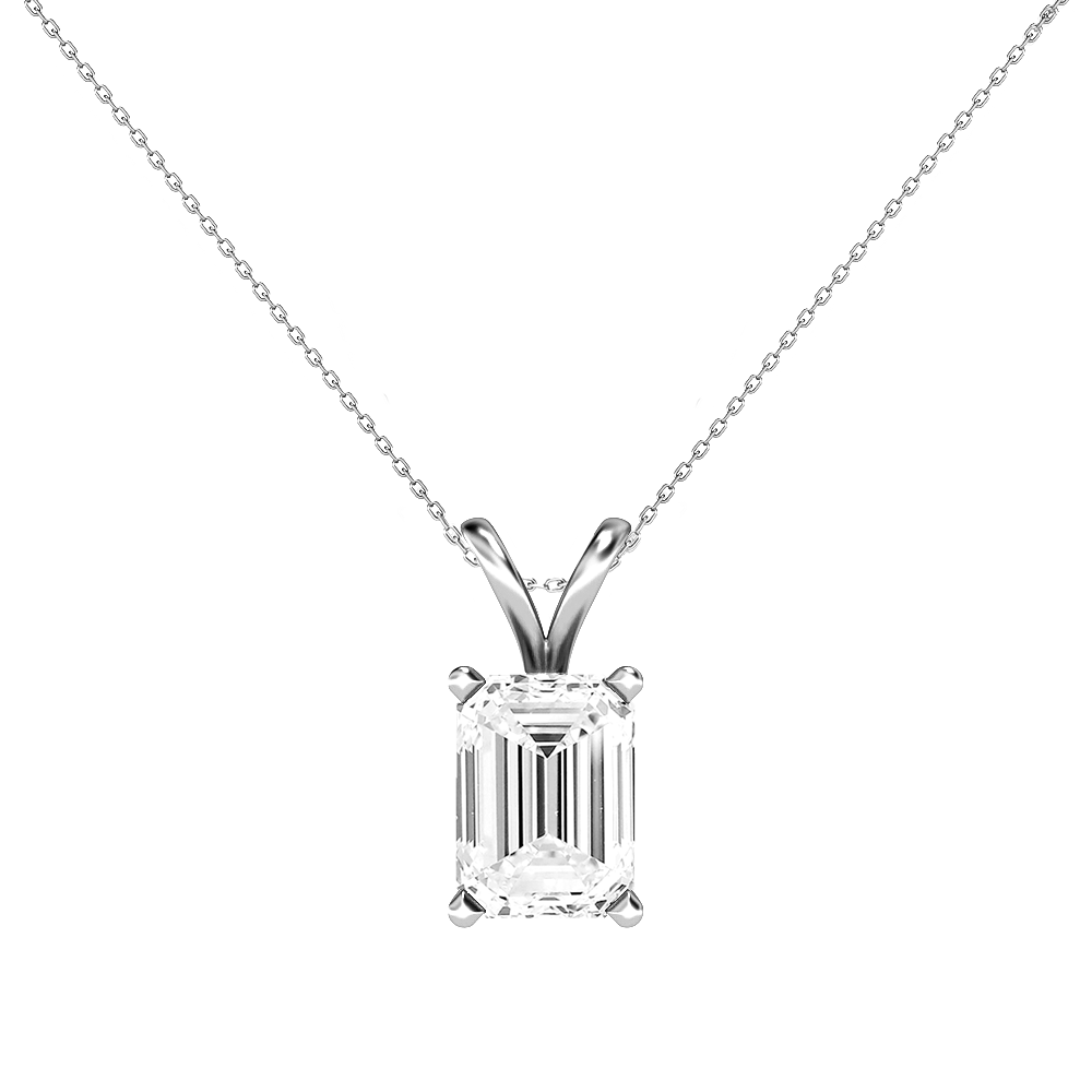 Lenora Emerald Diamond Pendant