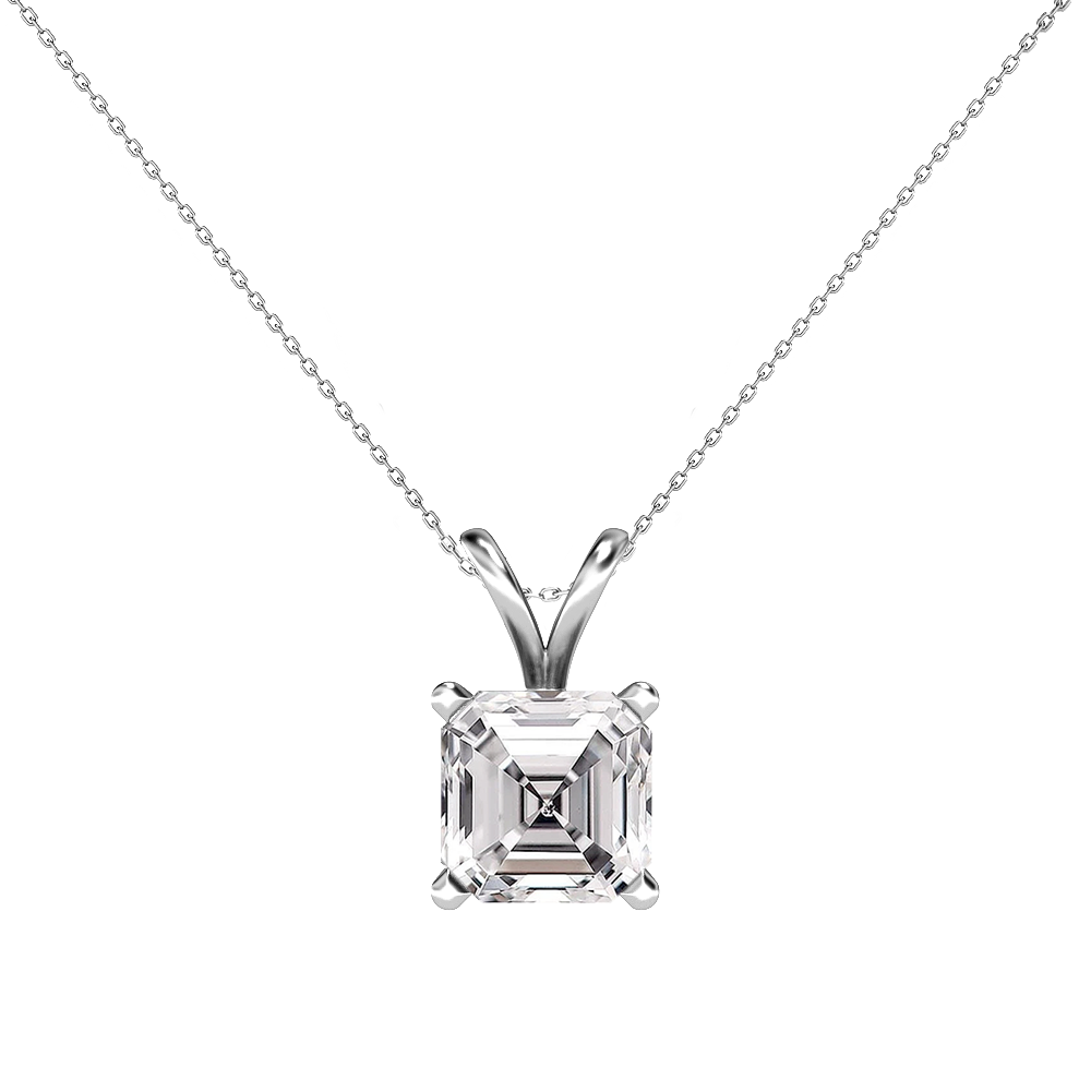 Gisselle Asscher Diamond Pendant